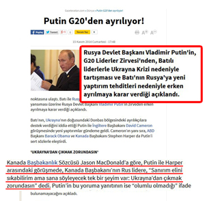 Putin is leaving the G20 Summit!